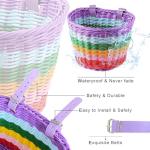 Kids' Rainbow Bike Basket for Front Handlebars