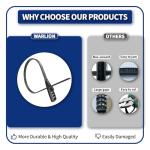 Warlion 3-Digit Adjustable Cable Lock