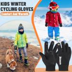 Kids Winter Touchscreen Cycling Gloves - Windproof & Thermal