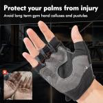 WULI Summer Short Finger Mountain Bike Gloves - Black