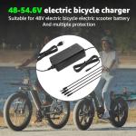 Norward 54.6V Electric Bike Charger with 4 Heads