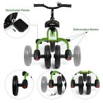 3-in-1 Folding Tricycle for Toddlers (Green)