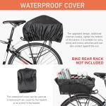 Large Waterproof Rear Bike Basket with Cargo Net