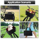 Adjustable Foldable Bike Basket with Removable Liner