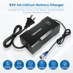 52V 4A Lithium Battery Charger for E-Bikes