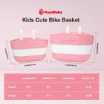 RoyalBaby Cute Gray Kids Bike Basket