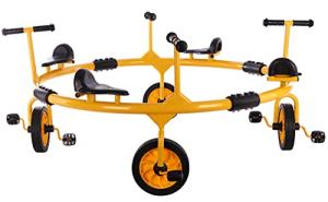 Kids Pedal Tricycle with 360° Spin Seats