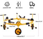 Kids Pedal Tricycle with 360° Spin Seats