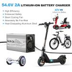 PacPow 54.6V 2A Universal E-Bike Charger