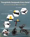 Foldable Toddler Tricycle for Ages 18 Months-5 Years