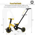 4-in-1 Kids Tricycle with Parent Handle