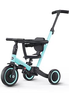 Toddler Tricycle with Push Handle – Blue TR008