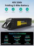 48V 20Ah Folding E-Bike Battery & Charger