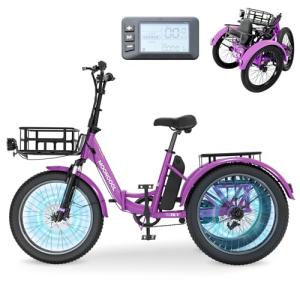 MOONCOOL 20" Folding Electric Trike for Adults