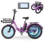 MOONCOOL 20" Folding Electric Trike for Adults