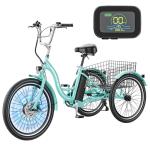 MOONCOOL 350W Electric Tricycle with Large Basket