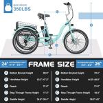 MOONCOOL 350W Electric Tricycle with Large Basket