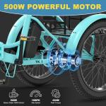NAIZEA 20'' Fat Tire Electric Trike for Adults