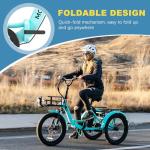 NAIZEA 20'' Fat Tire Electric Trike for Adults