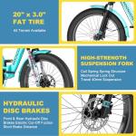 NAIZEA 20'' Fat Tire Electric Trike for Adults