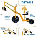 Stargo Kids Pedal Excavator Trike with Steering