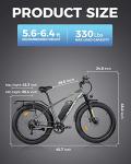 Mukkpet Suburban 1500W Ebike for Adults, 26'' Tires