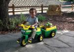 John Deere Electric Bike with Wagon Attachment