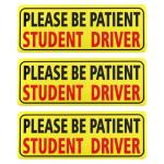 Student Driver Magnet Sign - 3pcs Reflective Stickers