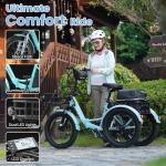 MOONCOOL 3-Wheel Folding Electric Tricycle for Adults