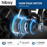 Hiboy EX6 Electric Bike: 20" Fat Tire, 500W Motor