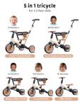 Newyoo TR008 5-in-1 Toddler Tricycle with Push Handle