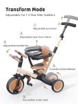 Newyoo TR008 5-in-1 Toddler Tricycle with Push Handle