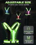 Zacro LED Reflective Vest for Running & Cycling