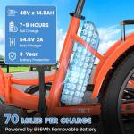 MOONCOOL 20" Folding Electric Trike for Adults