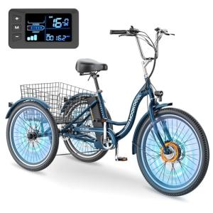 MOPHOTO 7-Speed Electric Tricycle for Adults
