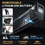 NAIZEA 350W 36V Electric Trike, 24" 3-Wheel Bike