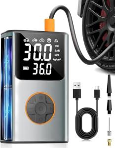 Portable Electric Tire Inflator with Digital Gauge