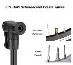Portable Electric Bicycle Pump compatible with Presta and Schrader Valve