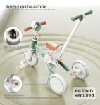 LOL-FUN 5-in-1 Toddler Tricycle with Steering Handle
