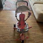 Pink Adjustable Toddler Tricycle and Stroller Combo