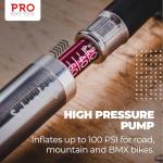 Mini Bike Pump with Gauge for Presta & Schrader