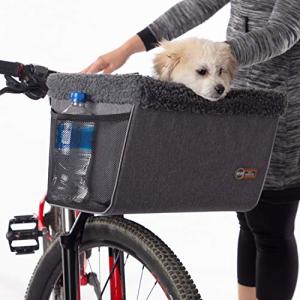 Pet Bike Basket with Safety Leashes and Liner