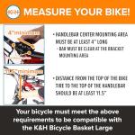 Pet Bike Basket with Safety Leashes and Liner