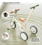 LOL-FUN Toddler Tricycle with Parent Push Handle