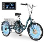 MOPHOTO 7-Speed Electric Tricycle for Adults