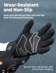 Men's Touchscreen Cycling Gloves for Outdoor Sports - Black