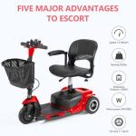 Electric 3-Wheel Scooter for Seniors with Basket