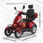Heavy-Duty 4-Wheel Mobility Scooter for Seniors