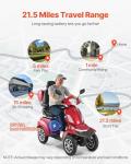 VEVOR Heavy Duty 4-Wheel Mobility Scooter for All Terrains