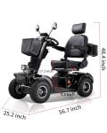 Dvsripa Heavy-Duty All-Terrain 4-Wheel Scooter
